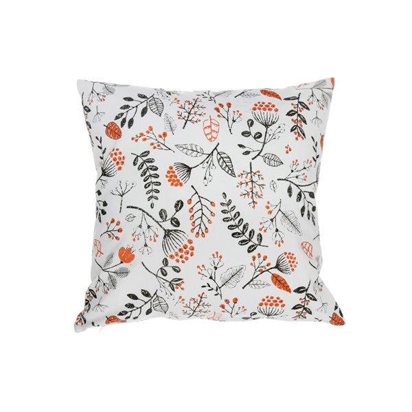 iH casadécor Orange/White 18-in x 18-in Square Indoor Throw Pillow - 2-Piece