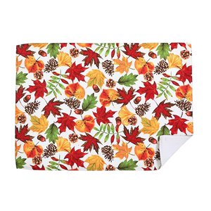 Tapis de séchage en tissu par IH Casa Decor de 15 po x 20 po (feuillage d'automne), 2 pièces