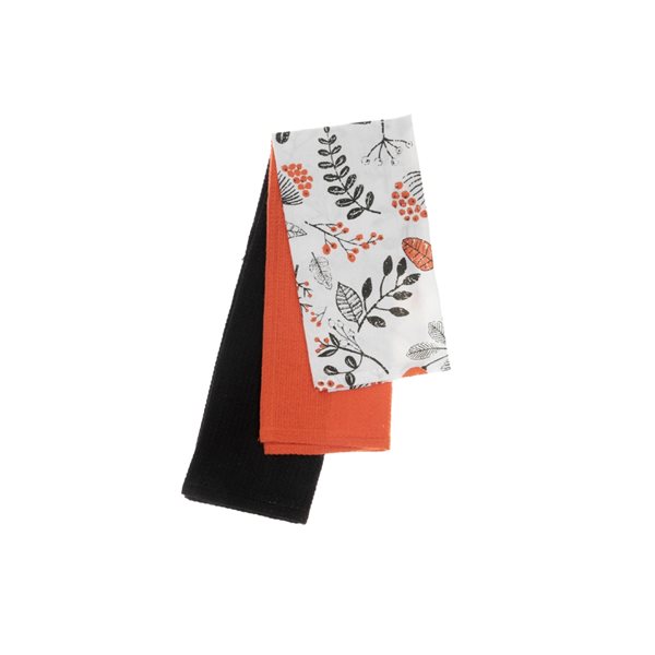iH casadécor Black/Red Dish Cloth - Set of 2