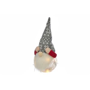 Gnome avec peluche à DEL en verre par iH casadécor