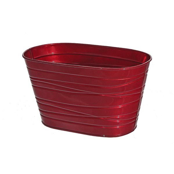 iH casadécor 4.55-in x 4.55-in Red Metal Planter - Set of 2