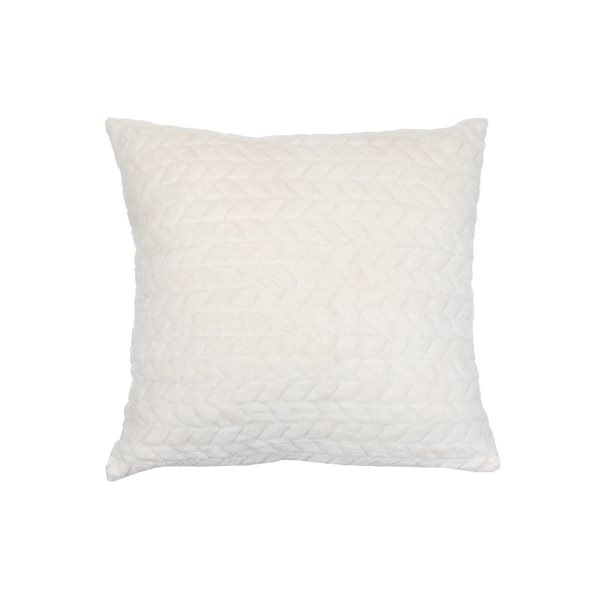 iH casadécor White 18-in x 18-in Square Indoor Throw Pillow - 2-Piece