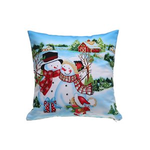 IH Casa Decor Snowman Couple Polyester Pillow - Set of 2