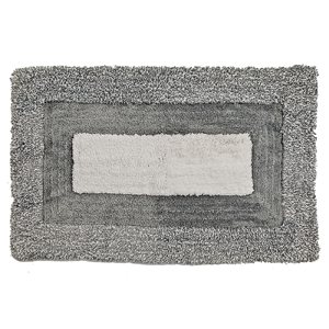 IH Casa Decor 20-in x 32-in Grey Microfibre Bath Mat