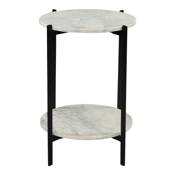 Moe's Home Collection Melanie White Marble Round Accent Table IK-1018 ...