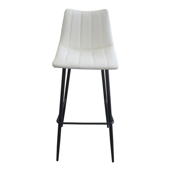 ivory leather barstool