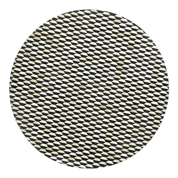 Moe's Home Collection Optic Black/White Bone Veneer Coffee Table
