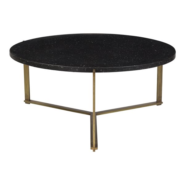Moe's Home Collection Syd Black Terrazzo Coffee Table QJ102002 RONA