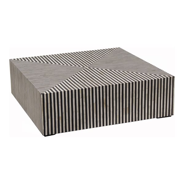 Moe's Home Collection Terning Black/White Resin Coffee Table