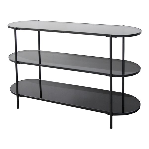 Moe's Home Collection Lozz Tempered Glass Modern Console Table