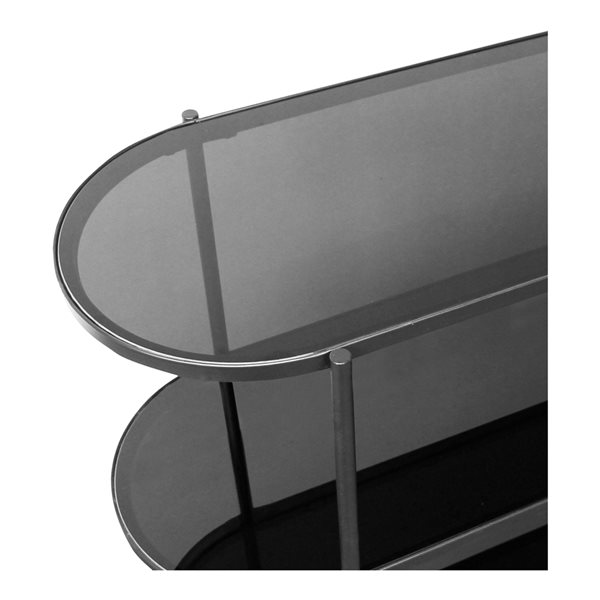 Moe's Home Collection Lozz Tempered Glass Modern Console Table