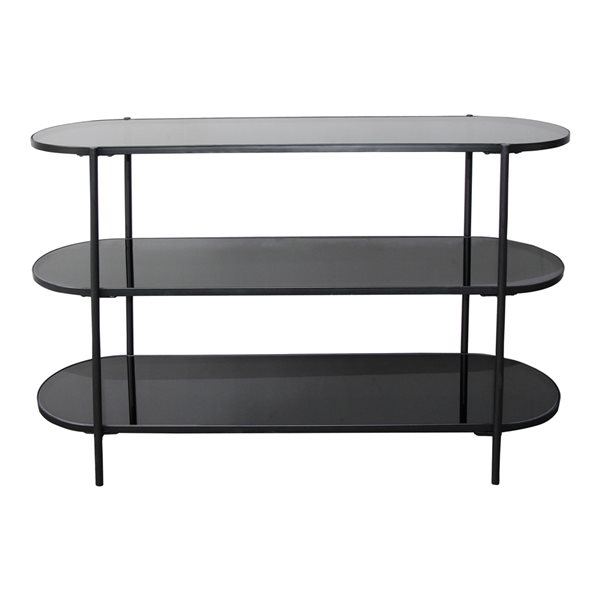 Moe's Home Collection Lozz Tempered Glass Modern Console Table