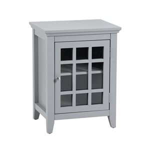 FurnitureR Taneka 20-in W Grey Composite Wood Nightstand