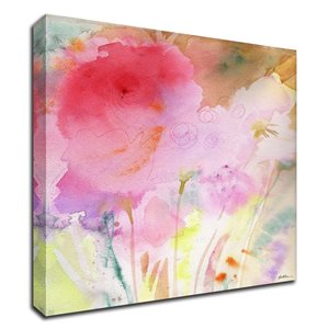 Tangletown Fine Art "Pink Whisper" by Sheila Golden Frameless 24-in H x 24-in W Canvas Print