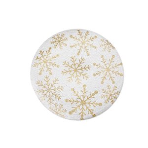 IH Casa Decor Gold Snowflakes Cotton Placemats - Set of 12