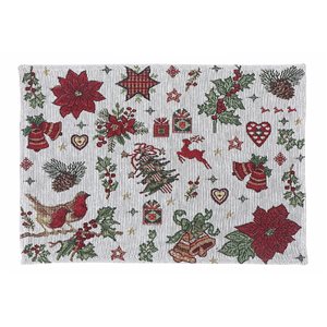 IH Casa Decor Holiday Festivities 13-in x 18-in Tapestry Placemats - Set of 12