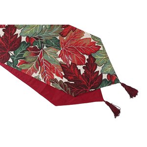 IH Casa Decor 36-in x 13-in Maple Leaves Tapestry Table Runner - Set of 2