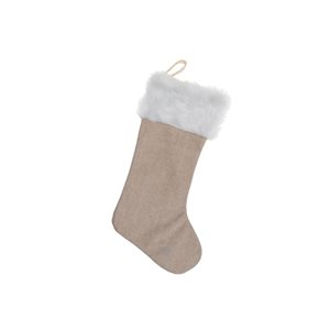 IH Casa Decor 5-in Beige Christmas Stocking - Set of 2