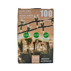 IH Casa Decor 100-Light 9.36-ft Clear White Indoor Christmas String Lights