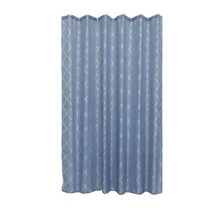 IH Casa Decor 71-in x 71-in Blue Polyester Shower Curtain