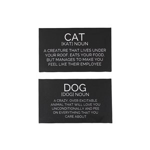 IH Casa Decor 10-in W x 6-in H "Cat/Dog Noun" Canvas Wall Sign - 2-Piece