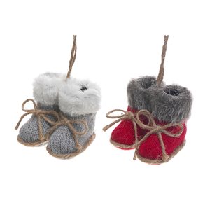 IH Casa Decor Assorted Knitted Boots Ornaments - Set of 2