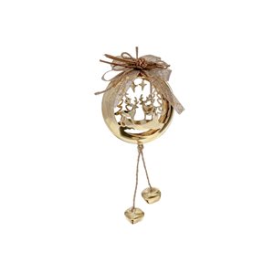 IH Casa Decor Round Gold Metal Tree Ornaments - Set of 6