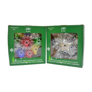 IH Casa Decor 8-in Assorted Christmas Tree Toppers - 2-pack