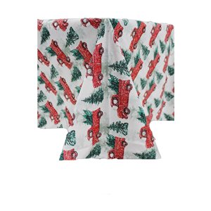 IH Casa Decor 60-in x 60-in Red Truck with Tree Cotton Tablecloth
