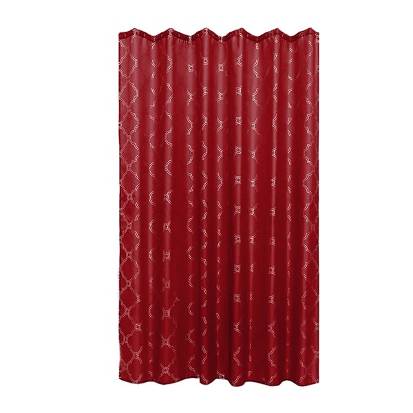 Rideau de douche iH casadécor en polyester rouge de 71 po x 71 po