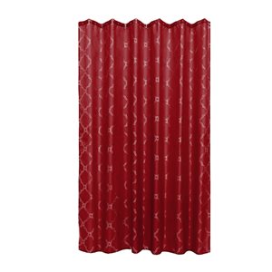 Rideau de douche IH Casa Decor en polyester rouge de 71 po x 71 po