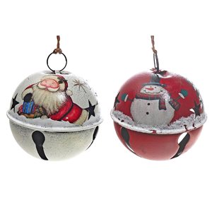 IH Casa Decor Assorted Metal Jingle Bell Ornaments - Set of 6
