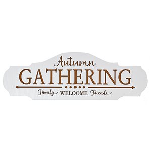 IH Casa Decor 11.8-in H "Autumn Gathering" Engraved Wooden Wall Sign