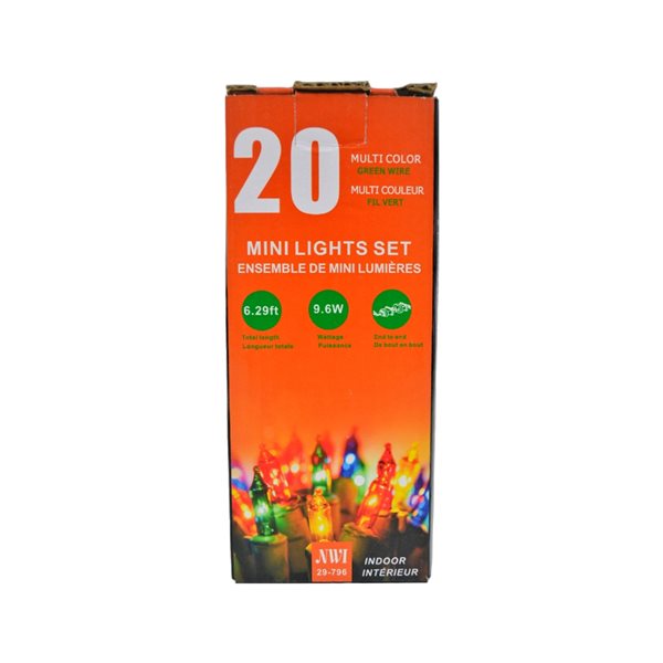 iH casadécor 20-Light 6.29-ft Multicolour Indoor Mini Christmas String Lights