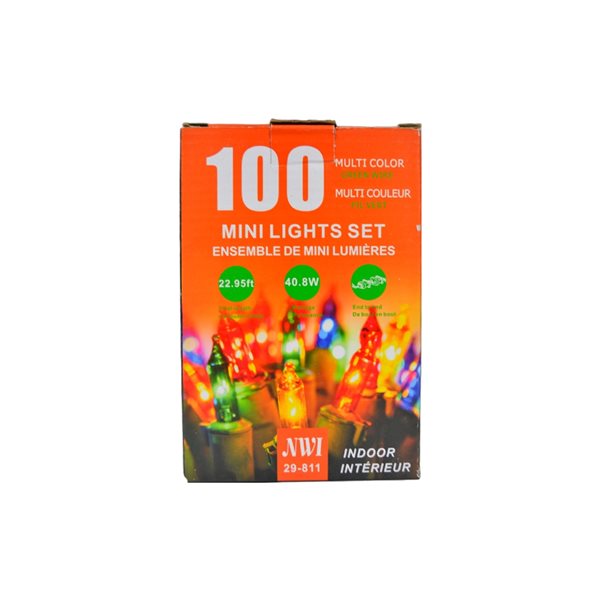 iH casadécor 100-Light 22.95-ft Multicolour Indoor Mini Christmas String Lights