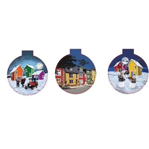 IH Casa Decor Blue Plastic Newfoundland Souvenir Ornaments - Set of 12