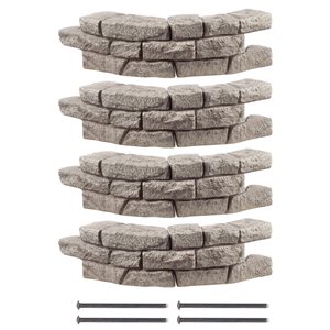 RTS Home Accents 4-Pack Curved Rock for Raised Garden Bed