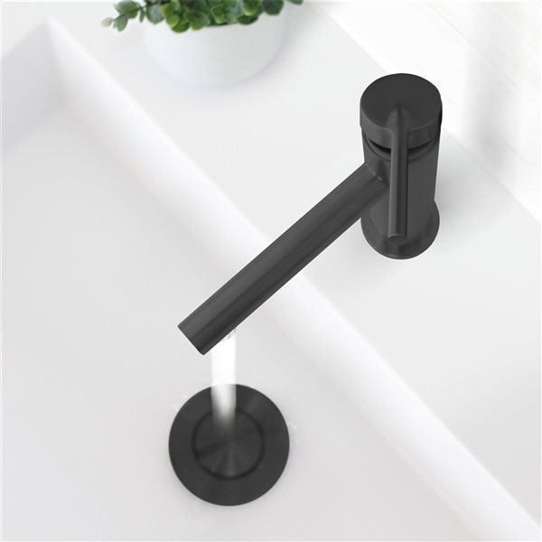 Stylish Toria Matte Black 1-handle Single Hole Bathroom Sink Faucet