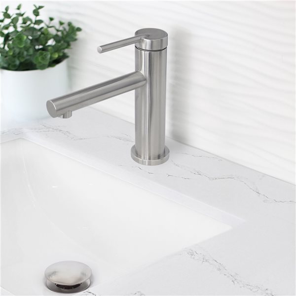 Stylish Toria Stainless Steel 1-handle Single Hole Bathroom Sink Faucet