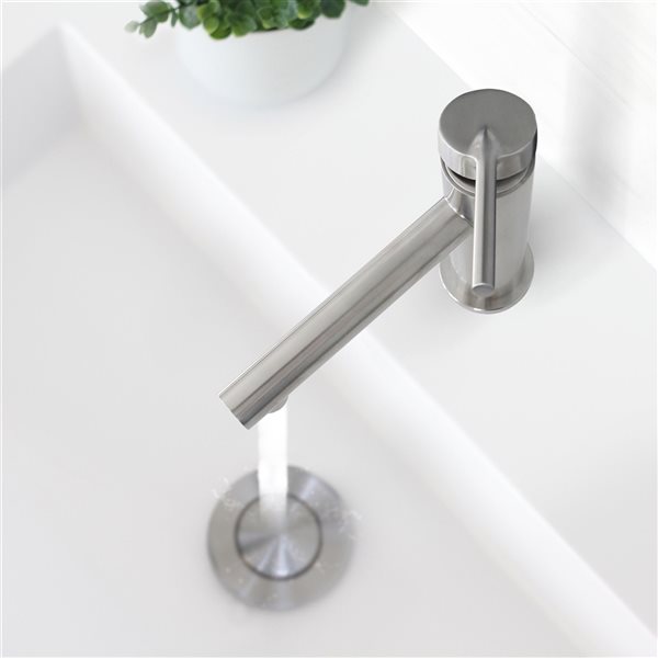 Stylish Toria Stainless Steel 1-handle Single Hole Bathroom Sink Faucet