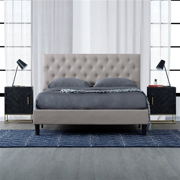 Primo International Ellie Brown Queen Bed Frame Bed