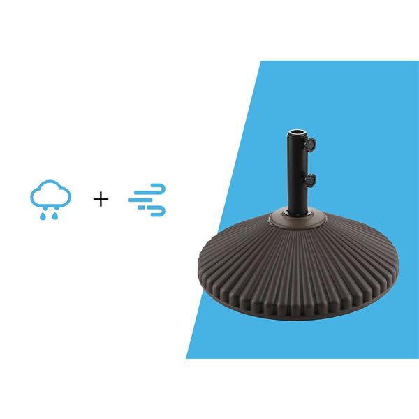 CASAINC 23-in Round Brown Patio Umbrella Base