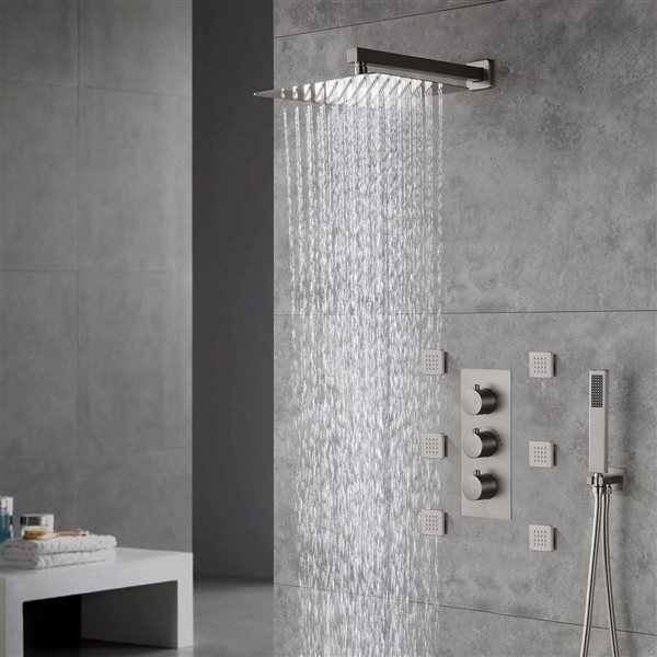 CASAINC Brushed Nickel Built-In Shower System | RONA