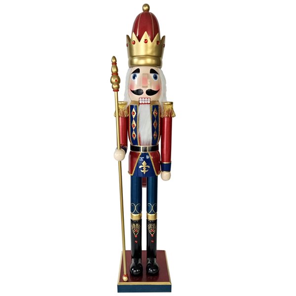 Santa's Workshop 60-in Red Bejewelled King Nutcracker