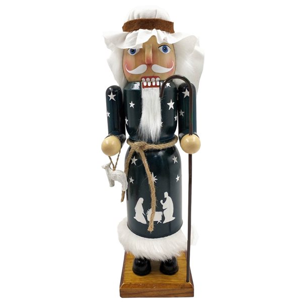 Santa's Workshop 13-in Blue Shepherd on High Nutcracker