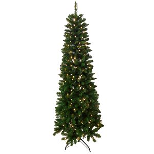 Santa's Workshop 6.5-ft Green Artificial Christmas Tree with 250 Lights