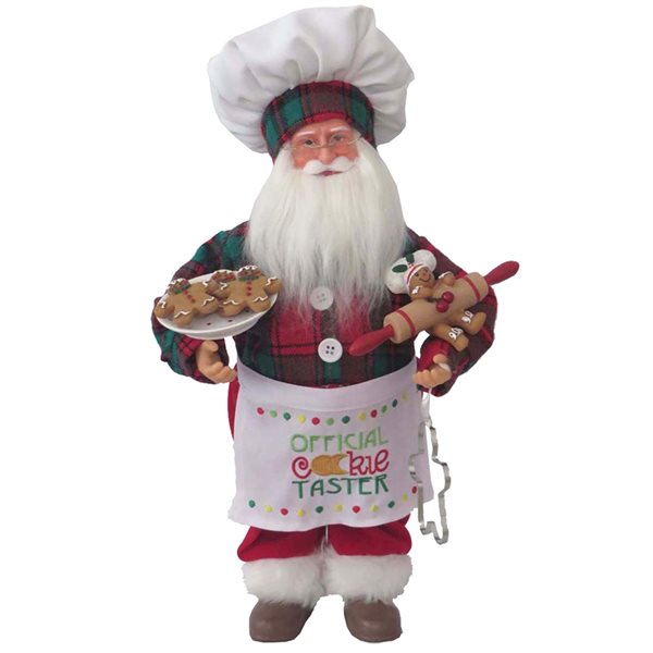 Santa's Workshop 15-in Cookie Tasting Santa Figurine