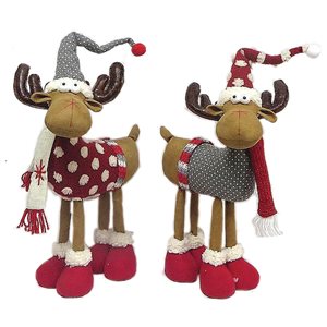 Santa's Workshop 16-in Red Merry Moose - Set of 2