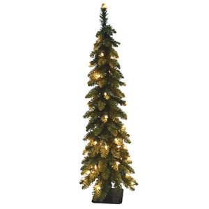 Santa's Workshop 5-ft Green Artificial Christmas Tree with 105 Lights