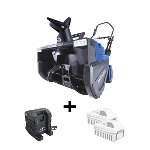 Snow Joe 24 V 22-in 2 Batteries Single-Stage Cordless Electric Snow Blower